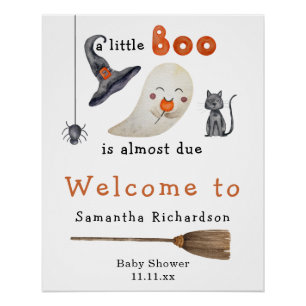 Halloween Ghost Welcome baby shower Poster