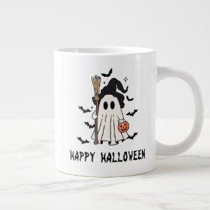 Halloween Ghost Witch Art Design Large Coffee Mug