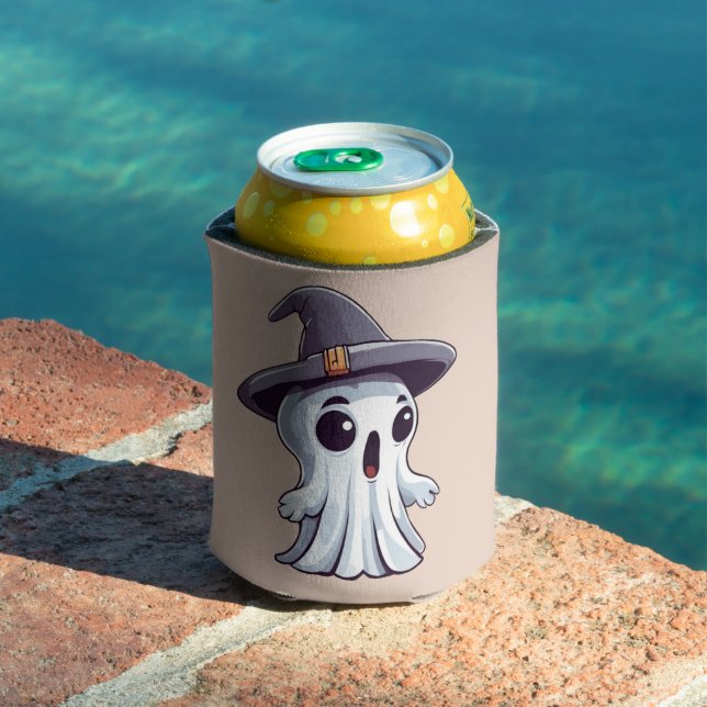 Halloween: Ghost with Hat -  Can Cooler (In Situ Pool)
