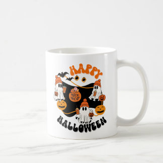 Halloween Ghostly Good Vibes Spooky Coffee Mug,  Coffee Mug