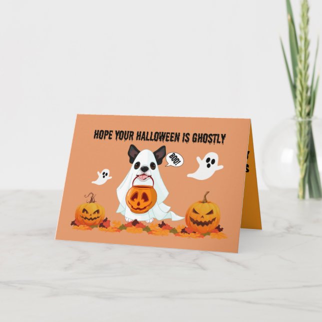 Halloween Ghostly Greeting Card (Front)