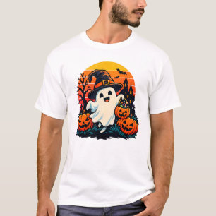 Halloween – Ghostly Jackolantern Sunset T-Shirt