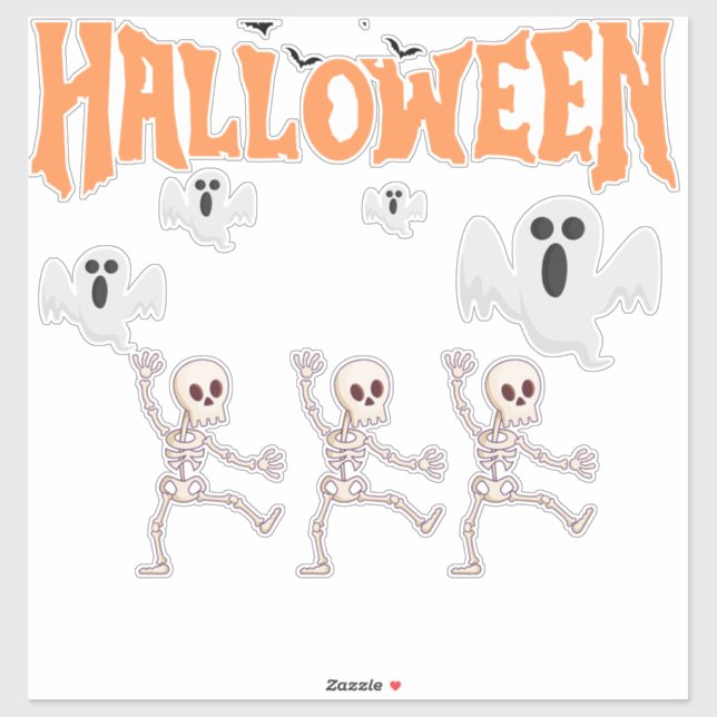 Halloween Ghosts and Dancing Skeletons  (Sheet)