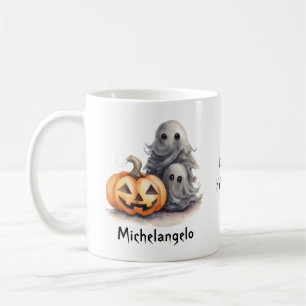 Halloween Ghosts and Jack-o-Lantern Personalize Coffee Mug