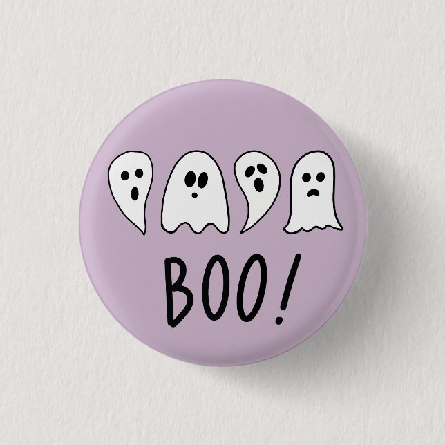 Halloween Ghosts Boo 1 Inch Round Button (Front)