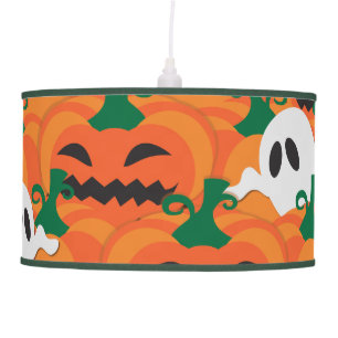 Halloween Ghosts Haunted Pumpkin Patch Pendant Lamp