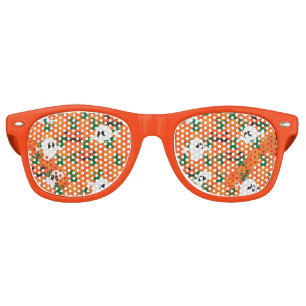 Halloween Ghosts Haunted Pumpkin Patch Retro Sunglasses