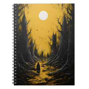 Halloween Ghosts In The Forest, Creepy Ghost Notebook