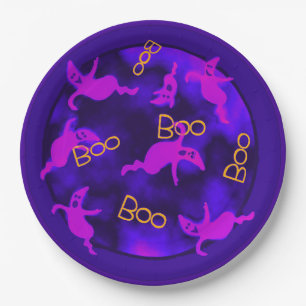 Halloween Ghosts in the Night paper plates