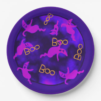 Halloween Ghosts in the Night paper plates