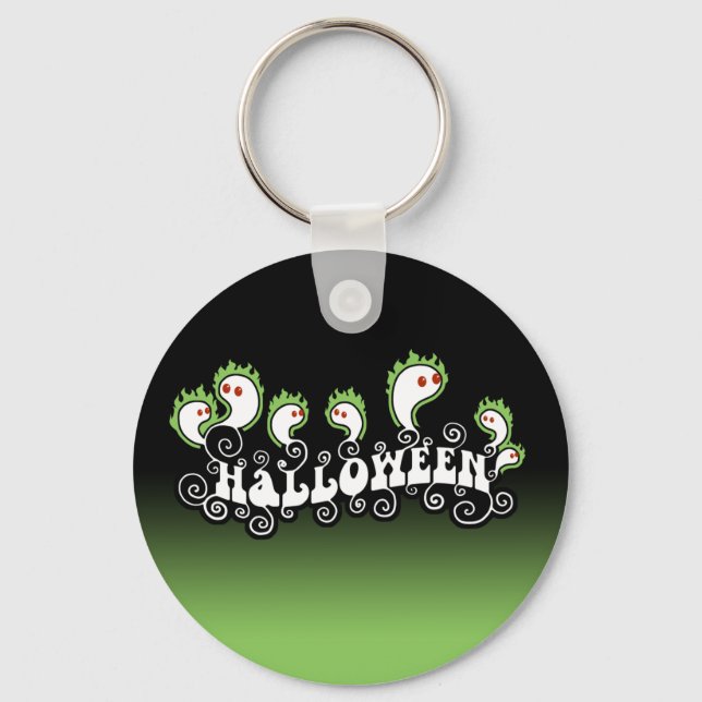 Halloween Ghosts Keychain (Front)