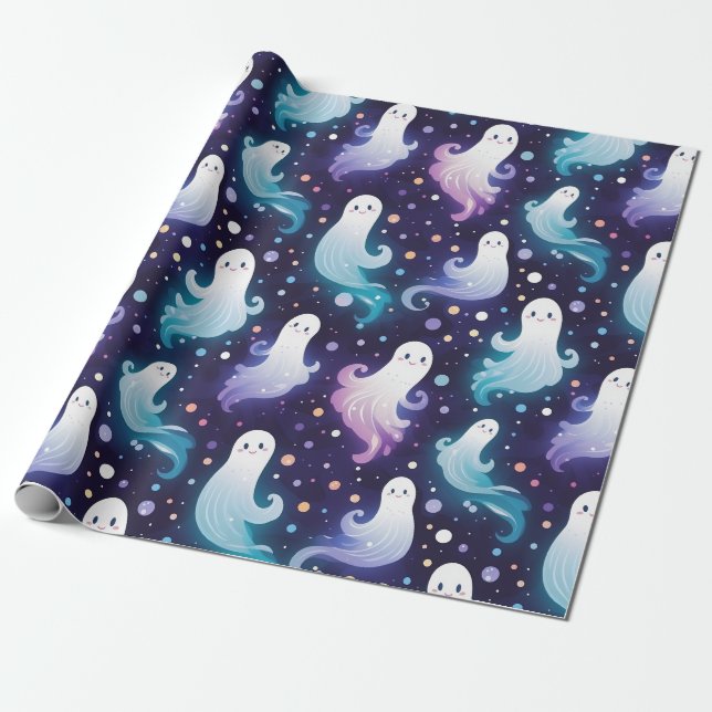 Halloween Ghosts, Little Boo! Wrapping Paper (Unrolled)