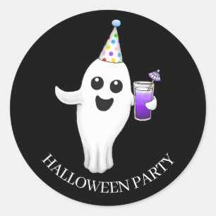 Halloween Ghosts Magical Night Classic Round Sticker