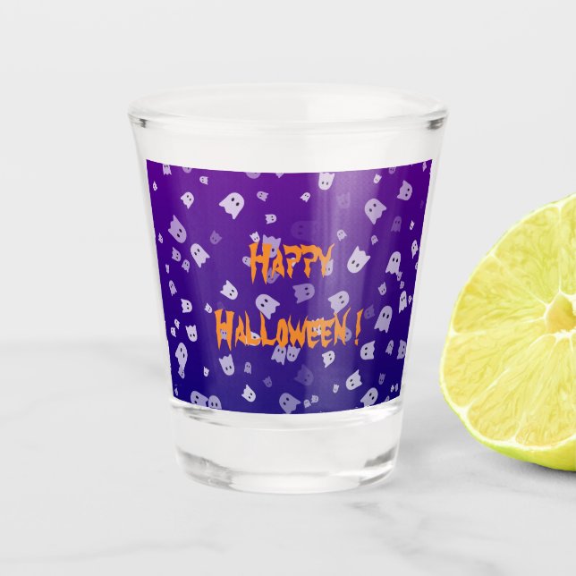 Halloween Ghosts Shot Glass (Front)