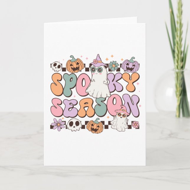 Halloween Ghosts Spooky Season Card (Front)