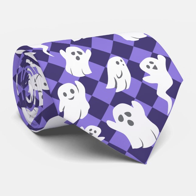 Halloween Ghosts Tie (Rolled)