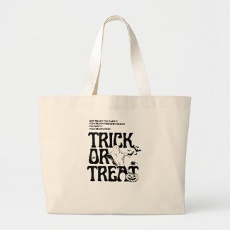Halloween ghosts wait in shadows. large tote bag