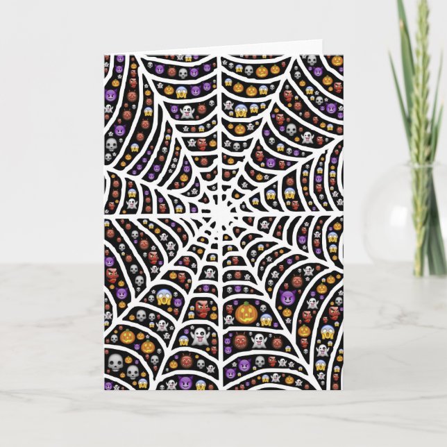 Halloween Ghouls & Goblins in a Spiderweb Card (Front)