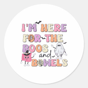 Halloween Gi Nurse Boos And Bowels Colonoscopy End Classic Round Sticker