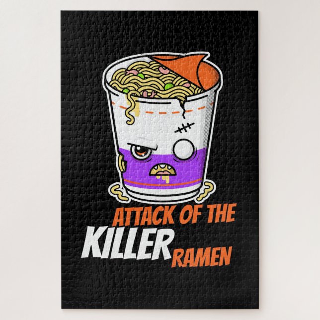 Halloween Gift | Attack Of The Ramen Jigsaw Puzzle (Vertical)