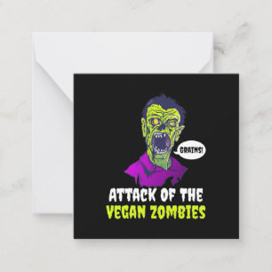 Halloween Gift   Attack Of The Vegan Card