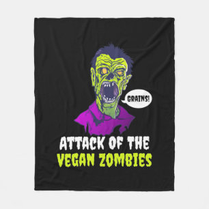 Halloween Gift Attack Of The Vegan Fleece Blanket