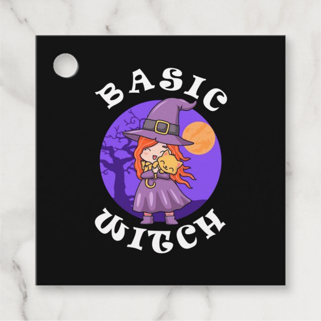 Halloween Gift | Basic Witch Favour Tags (Front)