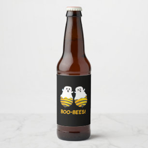 Halloween Gift   Boo Bees Beer Bottle Label