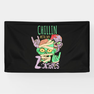 Halloween Gift   Chillin With My Friends Banner