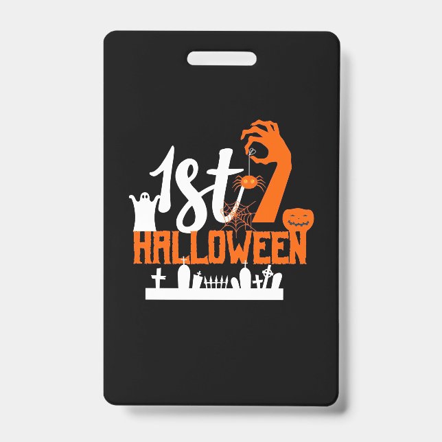 Halloween Gift | First Halloween Badge (Front)