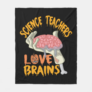 Halloween Gift For Science Teachers Funny T-Shirt Fleece Blanket