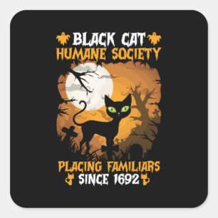 Halloween Gift   Human Society Placing Familiars Square Sticker