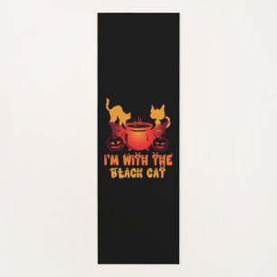 Halloween Gift I Am With My Cat Birthday Yoga Mat