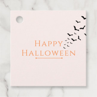 Halloween Gift Tag, Favour Tag, Bats, Pink Favour Tags
