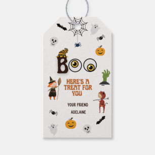 Halloween gift tag, trick or treat Favor tag. Tags