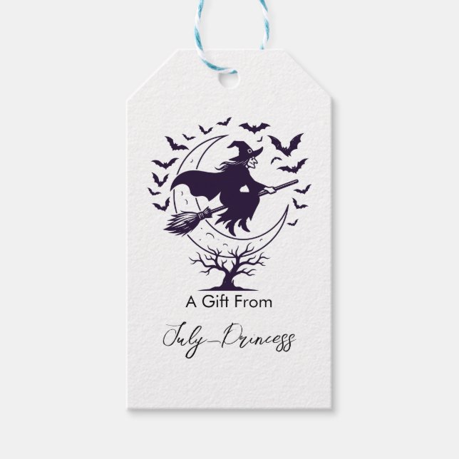 Halloween gift tags, personalized gift tags (Front)