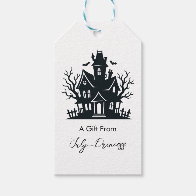 Halloween gift tags, personalized gift tags (Front)