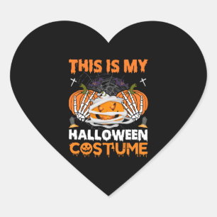 Halloween Gift This Is My Halloween Costume Heart Sticker