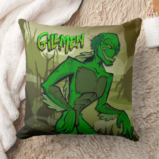 Halloween - Gillmen Throw Pillow (Blanket)