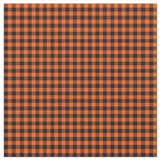 Halloween Gingham 01-Orange-Black Fabric