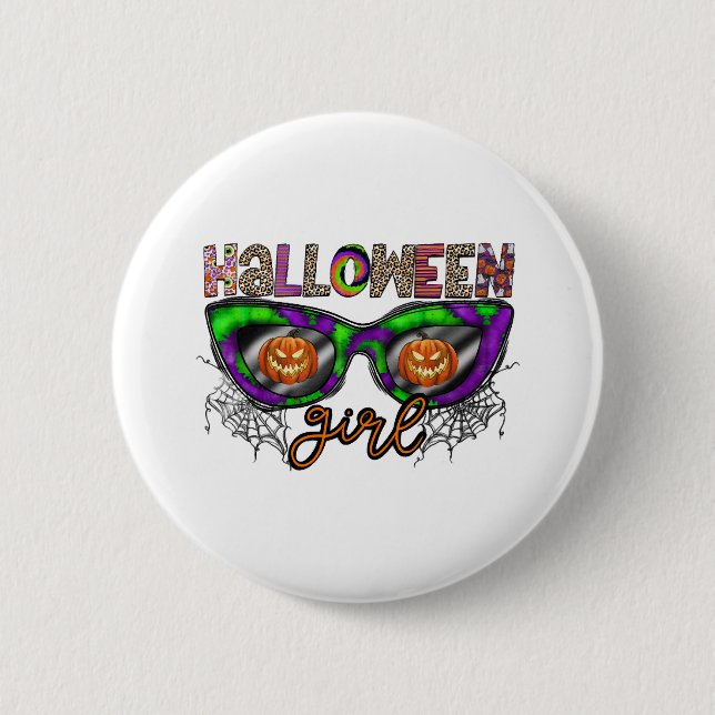 Halloween Girl 2 Inch Round Button (Front)