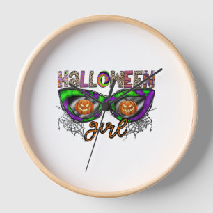 Halloween Girl Clock