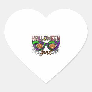 Halloween Girl Heart Sticker