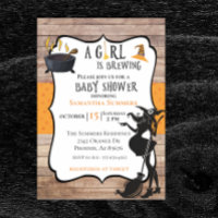 Halloween Girl is Brewing Witch Baby Shower