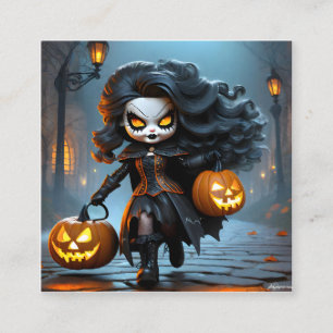 Halloween Girl is the perfect title for a horror m Square Business Card