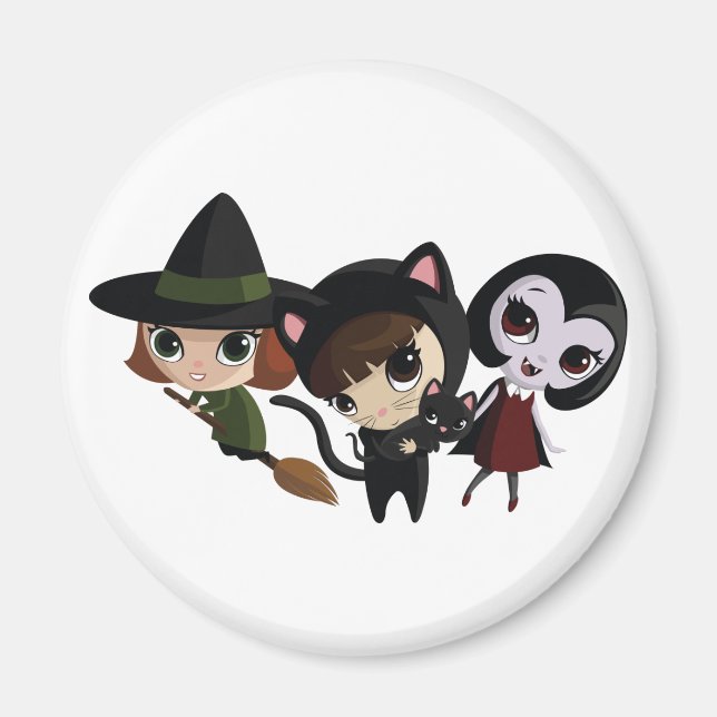 Halloween Girls Magnet (Front)