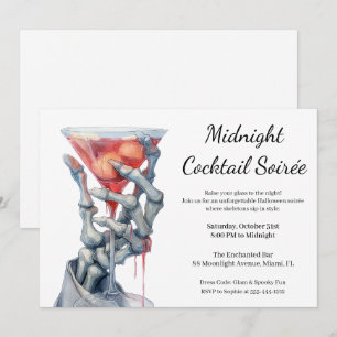 Halloween Girls Night Out   Spooky Cocktail Party Invitation