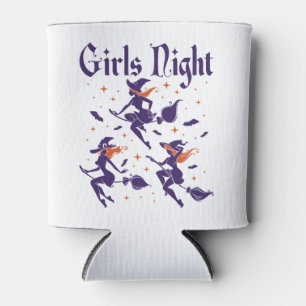 Halloween Girls Night Out Witches on Broomsticks Can Cooler
