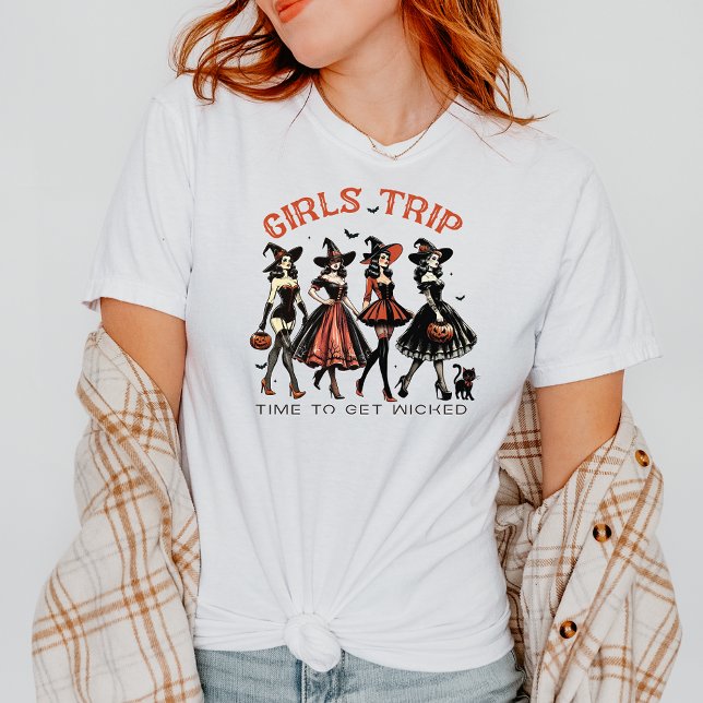 Halloween Girls Trip Time Witch Time To Get Wicked T-Shirt (Creator Uploaded)