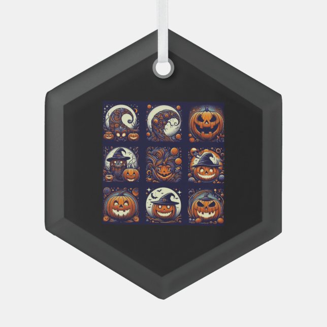 Halloween Glass Ornament (Front)